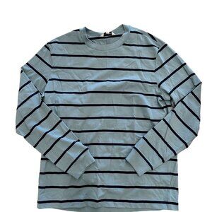 CLUB MONACO Blue Striped Long Sleeve Crewneck Shirt NEW without tags never worn